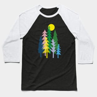 Night Trees Baseball T-Shirt